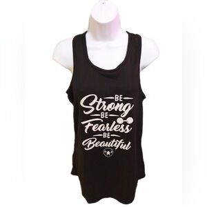 Black Sleeveless Top with Motivational Print